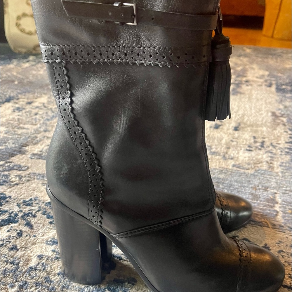 Tory Burch Black Leather Women's Boots